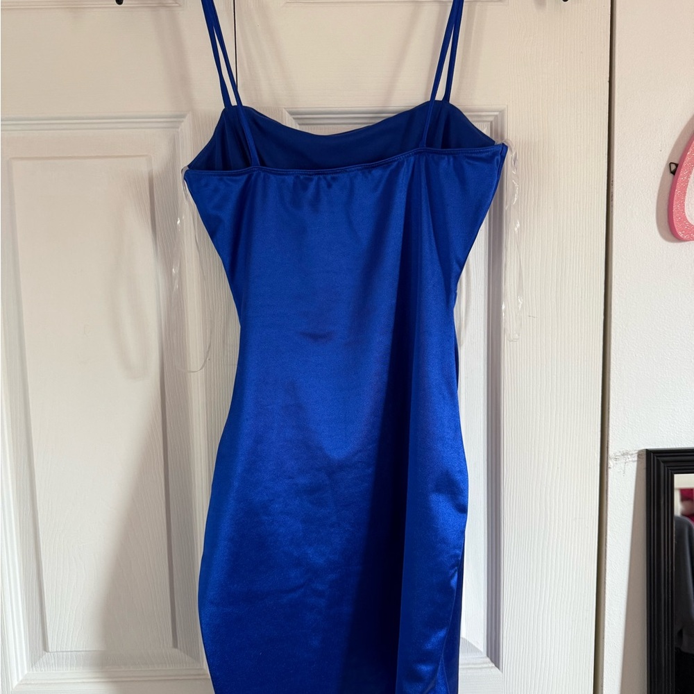 Windsor Royal Blue Asymmetrical Dress - Picture 2 of 3